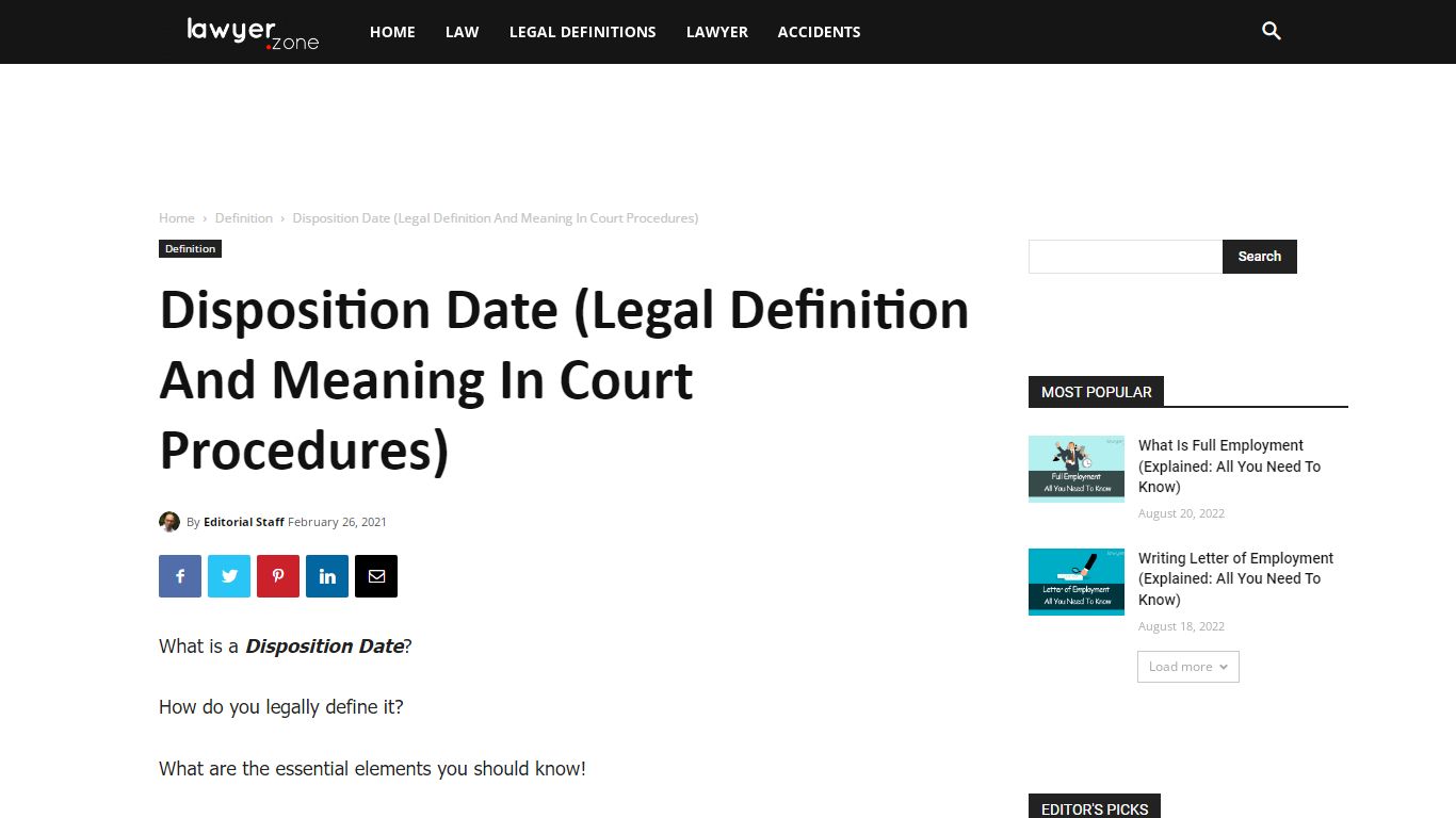 Disposition Date (Legal Definition And Meaning In Court Procedures)