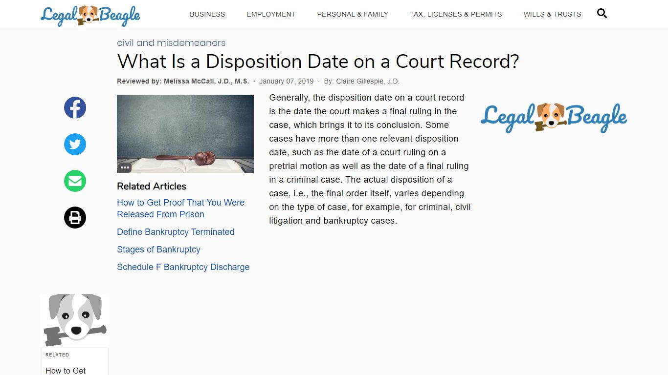 What Is a Disposition Date on a Court Record? | Legal Beagle