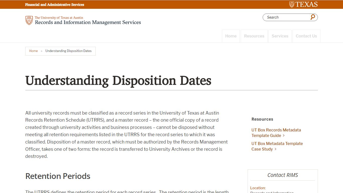 Understanding Disposition Dates | Records and Information Management ...