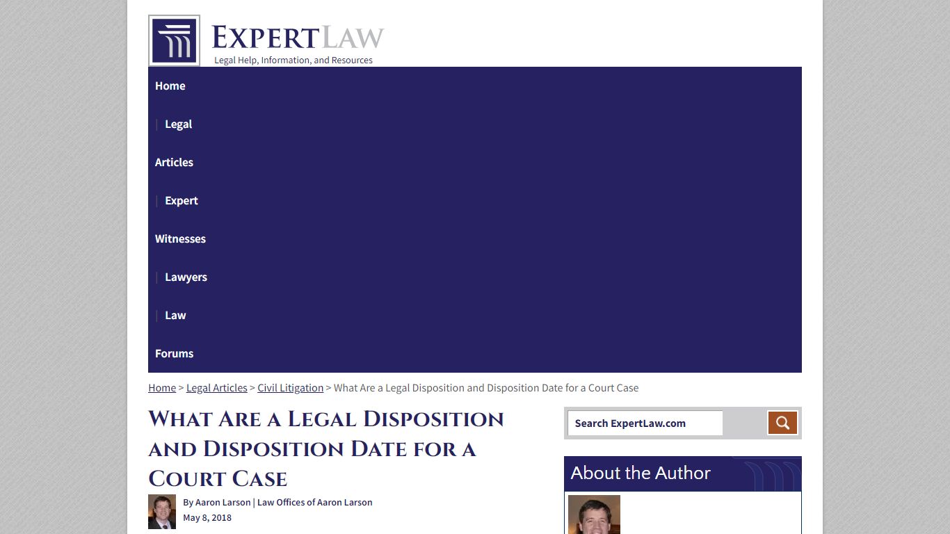 What Are a Legal Disposition and Disposition Date for a Court Case